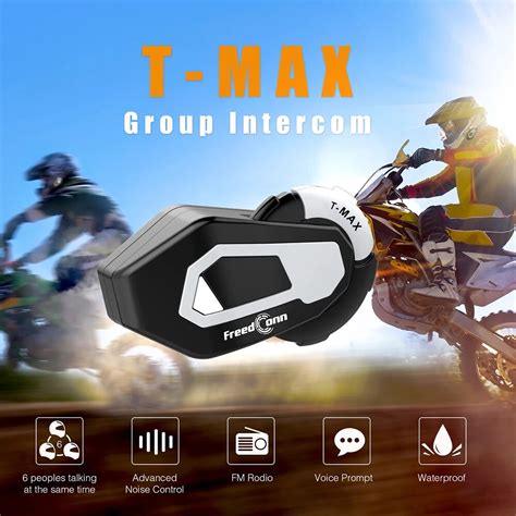 Freedconn T Max Bluetooth Motorcycle Helmet Intercom Riders M