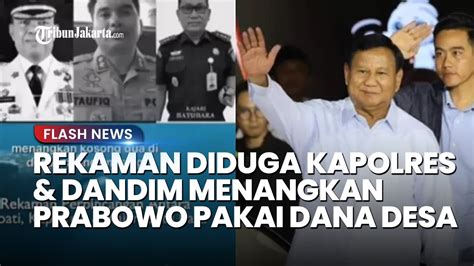 VIRAL Rekaman Diduga Kapolres Dandim Menangkan Prabowo Pakai Dana