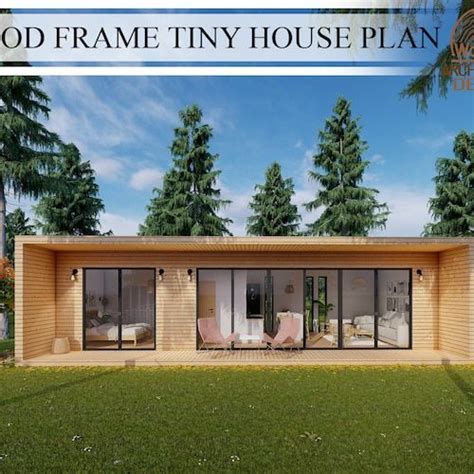 1 Bedroom Tiny House Plan Modern Granny's Tiny House Plan Cottage Cabin ...