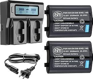 Bm Premium Pack Of En El D Batteries And Battery Charger For Nikon