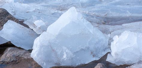 Ice Structure in a Lake Landscape Stock Photo - Image of outdoor ...