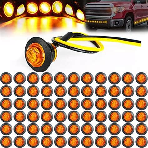 Amazon 100 Pieces 3 4 Inch Round LED Side Marker Lights 3 LEDs