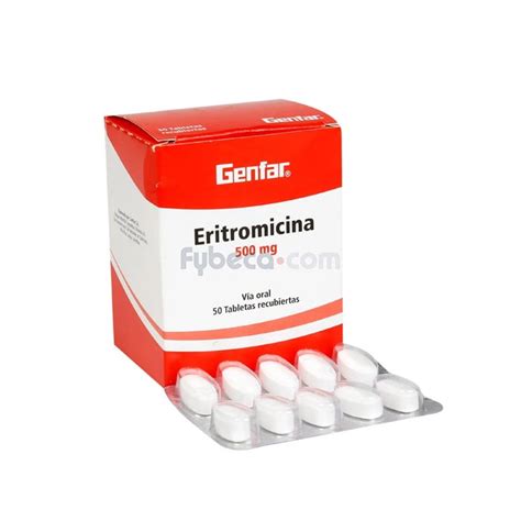 Eritromicina Mg Genfar Por Unidad Fybeca