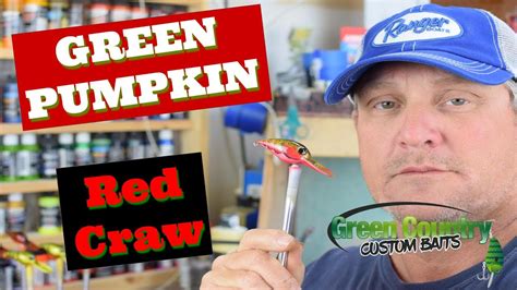 Green Pumpkin Red Craw Custom Painted Lures Youtube