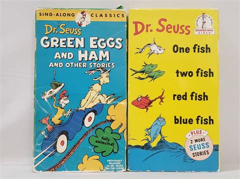 Dr Seuss Vhs One Fish Two Fish Red Fish Blue Fish Green Eggs And