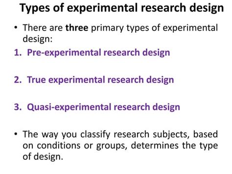 Types of experimental design | PPT