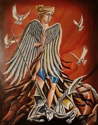 Archangel Gabriel Painting by Carlos Duque - Jose Art Gallery