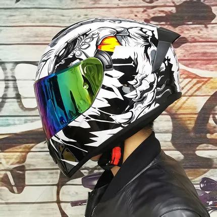 Full Face Racing Helmets Winter Warm Double Visor Professional