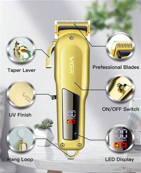 Vgr Vgr Hair Clipper Professional Electric Cordless Digital Display