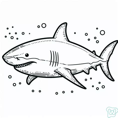 Desenho De Tubarao Para Pintar - 9