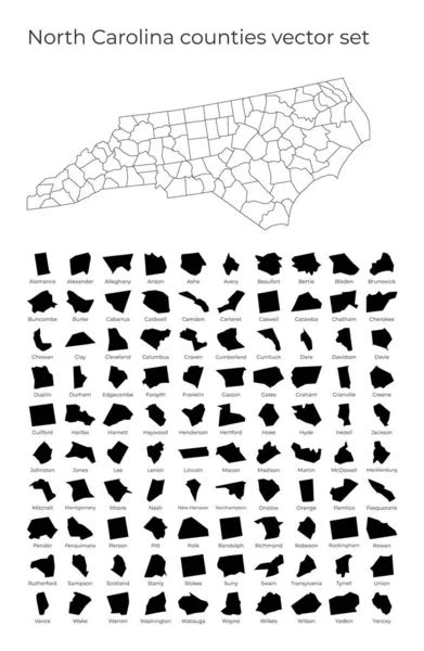 North Carolina Counties Vector Art Stock Images Depositphotos