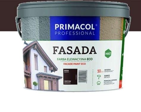 Farba Primacol Fasada Eco Farba Elewacyjna Ciemny Brąz 9l Opinie i