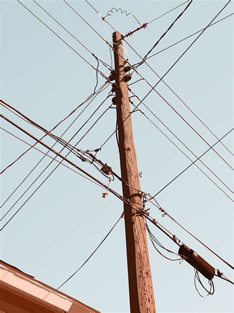 Telephone Pole November By David Lange Art