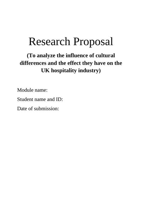 Influence Of Cultural Differences On UK Hospitality Industry A Study