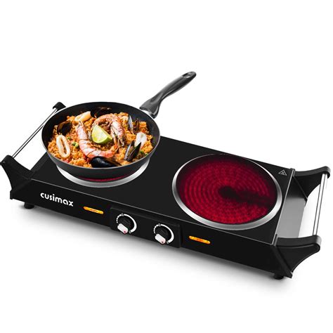 Buy Cusimax Electric Stove 1200w900w Double Infrared Ceramic Hot Plate