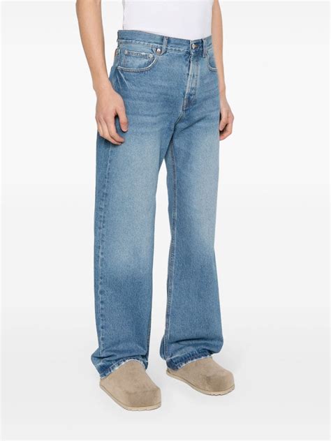 Blue Le De N Mes Straight Leg Jeans Jacquemus Men Jacquemus