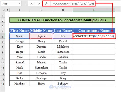 How To Concatenate Multiple Cells With Space In Excel 7 Methods