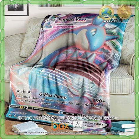 HOT Fleece Blanket Lapras VMax Custom Pokemon Express Your Unique Style With BoxBoxShirt