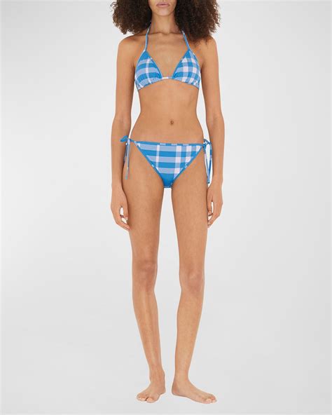 Burberry Cobb Vintage Check Triangle Bikini Editorialist