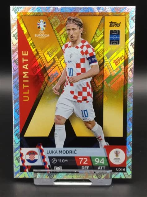 Topps Match Attax Uefa Euro Luka Modric Croatie Ultimate Xi Uxi