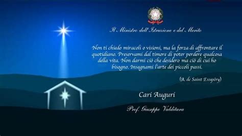 Auguri Di Buone Feste Ministro Dell Istruzione E Del Merito Prof