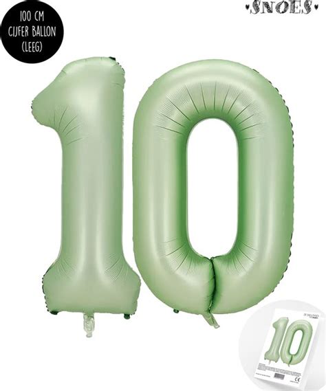 Cijfer Helium Folie Ballon Xxl Jaar Cijfer Olive Groen Satijn Nude Bol