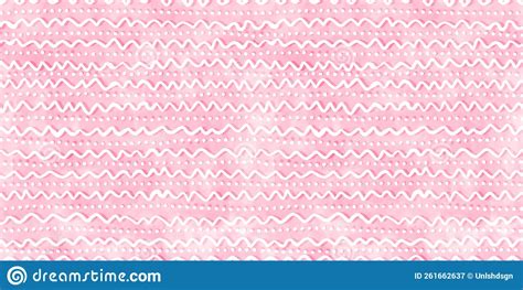 Barbie Pink Seamless Hand Drawn Kidult Squiggly Doodle Lines And Polka