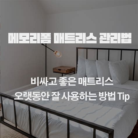 메모리폼 매트리스 관리법 6가지 꼼꼼히 알아보자 프로덕트랭크