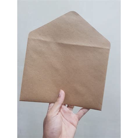 Jual Tambahan Amplop Kraft Craft Amplop Undangan A5 15x20cm Shopee