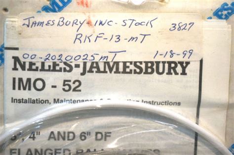 NEW NELES JAMESBURY RKF 13 MT VALVE SERVICE KIT IMO 52 IMO52 SB