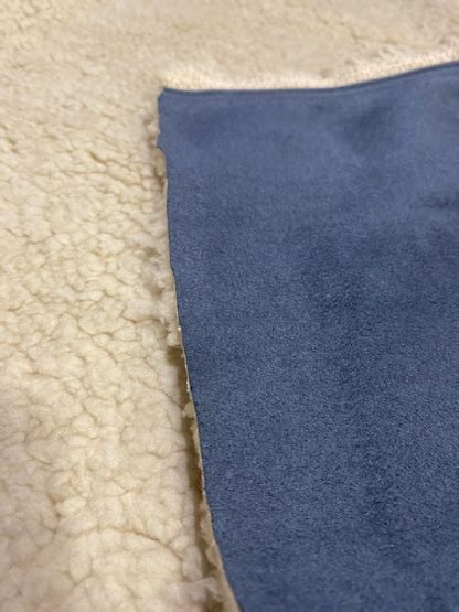 Sélection Coup de Coudre Tissu Suédine Double Face Sherpa Bleu Denim