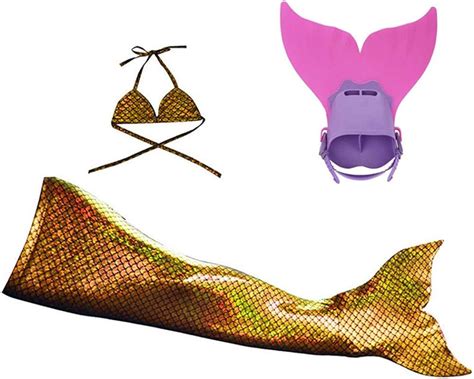 Mermaid Tail Bikini Top Monofin Sparkle Scale Ubuy India