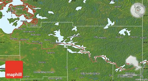 Satellite Map of Rainy River