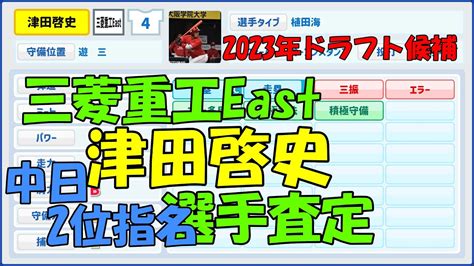 【パワプロ風査定】津田啓史【2023年ドラフト候補】 Youtube