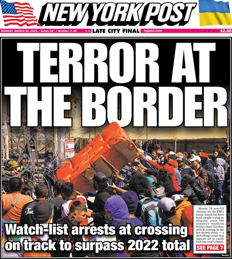 New York Post On Twitter Todays Cover Border Agents Arrest 16