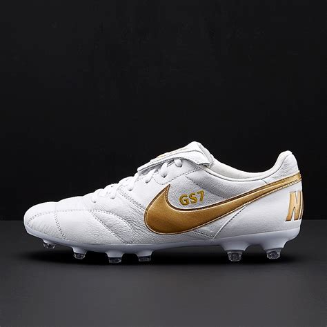 Nike Premier 2.0 FG - White/Metallic Gold/White - Mens Soccer Cleats - Firm Ground