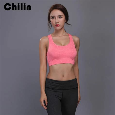 Chilin Quick Dry Sports Bra Women Padded Wirefree Shakeproof Fitness