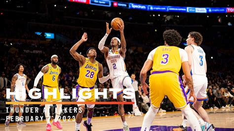 Oklahoma City Thunder Wins 133 130 At Los Angeles Lakers Game