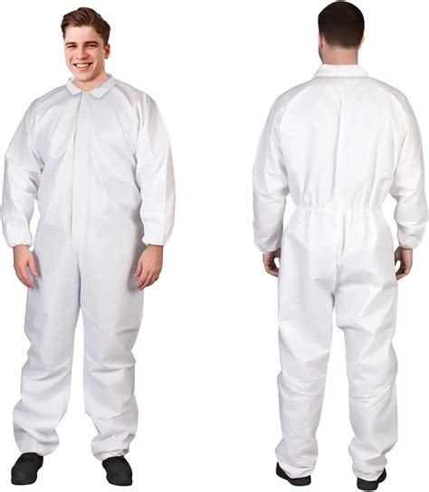 Disposable Coveralls 4x Large Pack Of 25 White Microporous Hazmat