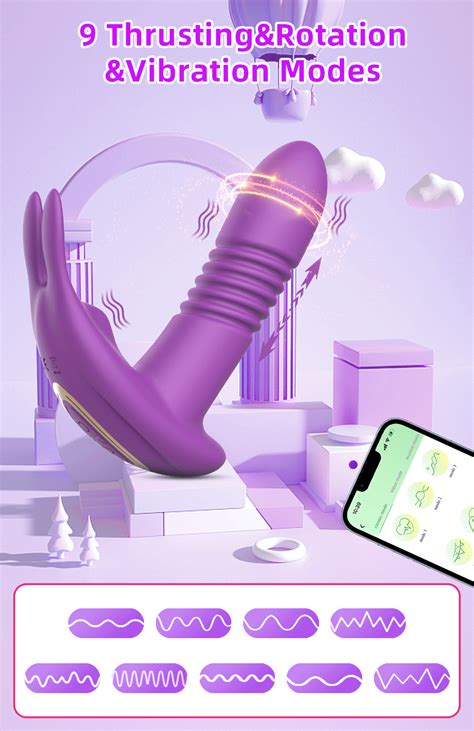 Thrusting Vibrator For Women APP Rotating Telescopic Dildo Remote Control G Spot Massage