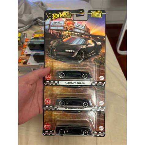 風火輪 Hot Wheels 膠胎 林蔭大道 布加迪 超跑 黑色 BUGATTI CHIRON 蝦皮購物