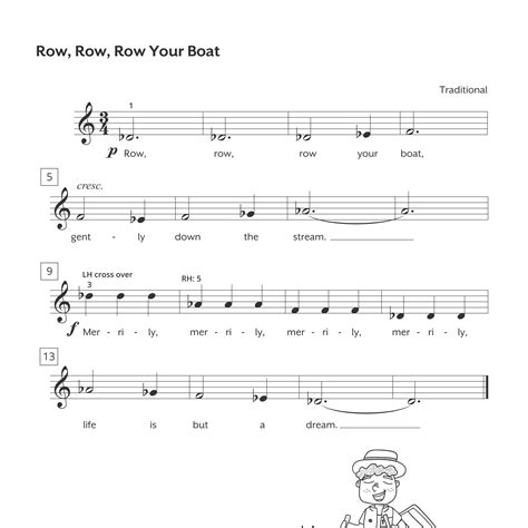 Row Row Row Your Boat Sheet Music For Piano Easy