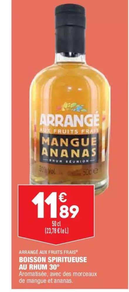 Promo Boisson Spiritueuse Au Rhum 30 Arrangé Aux Fruits Frais chez