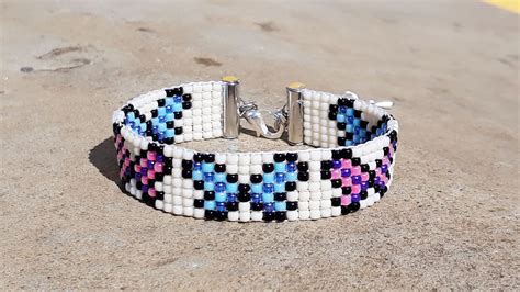 Beaded Loom Bracelet Butterfly Beaded Bracelet Seed Bead Etsy Uk