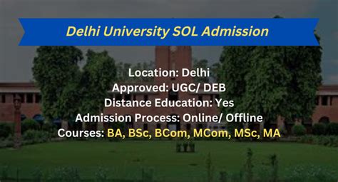 Sol College Admission Form 2023 - Printable Forms Free Online