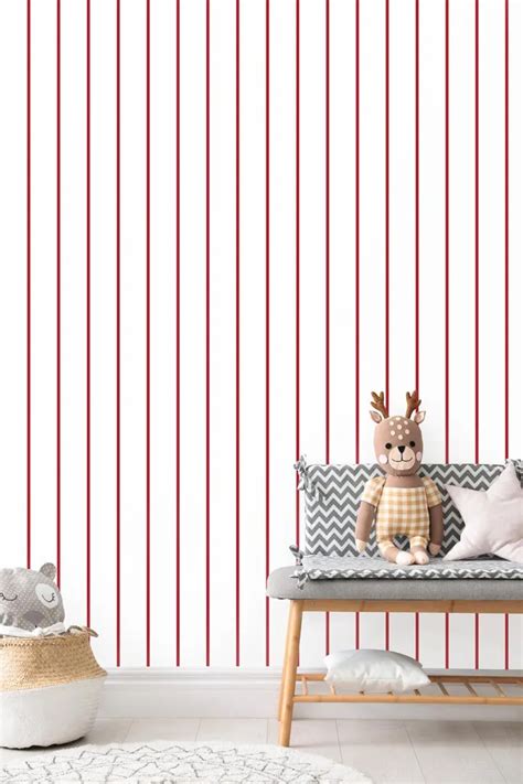 Red And White Stripes Wallpaper