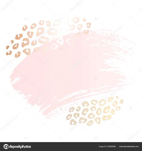 Golden Heart Pink Blank Nude Art Frames Card Design Brush Stroke Lines Points Gold Premium