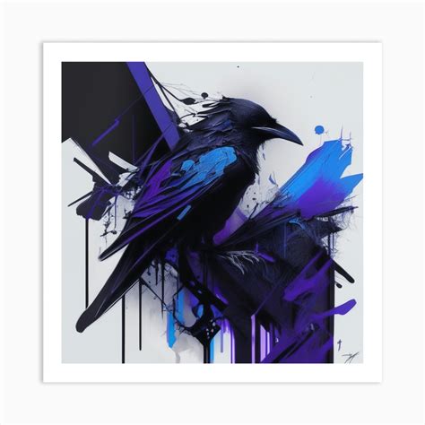 Purple Raven Art Print by Majorilla - Fy