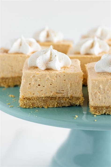 No Bake Pumpkin Cheesecake Bars Practically Homemade