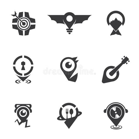 Customizable Map Location Icon Stock Vector Illustration Of Satellite